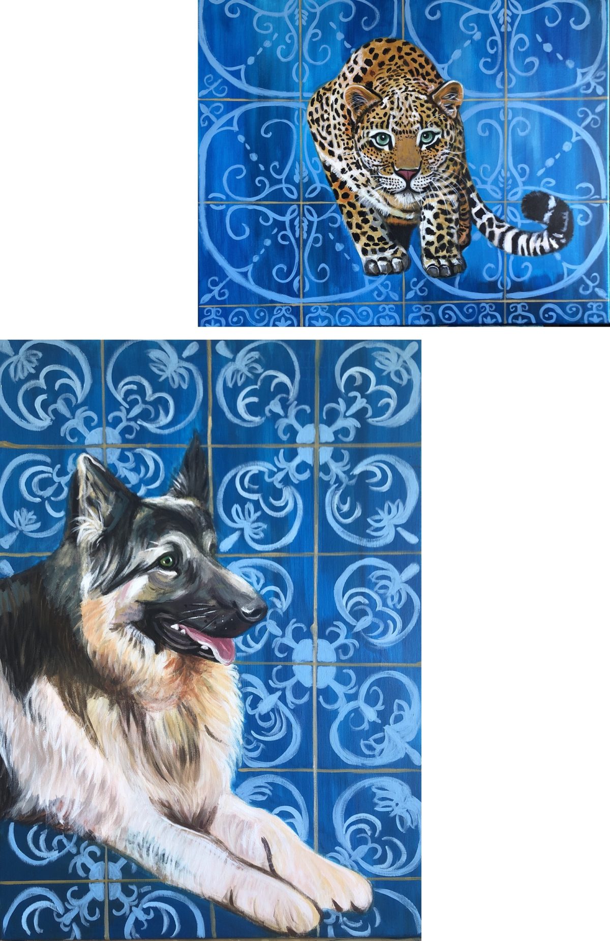 Fernanda Eva: pintando em Monchique (vila portuguesa no Algarve) no ateliê da Porca Preta