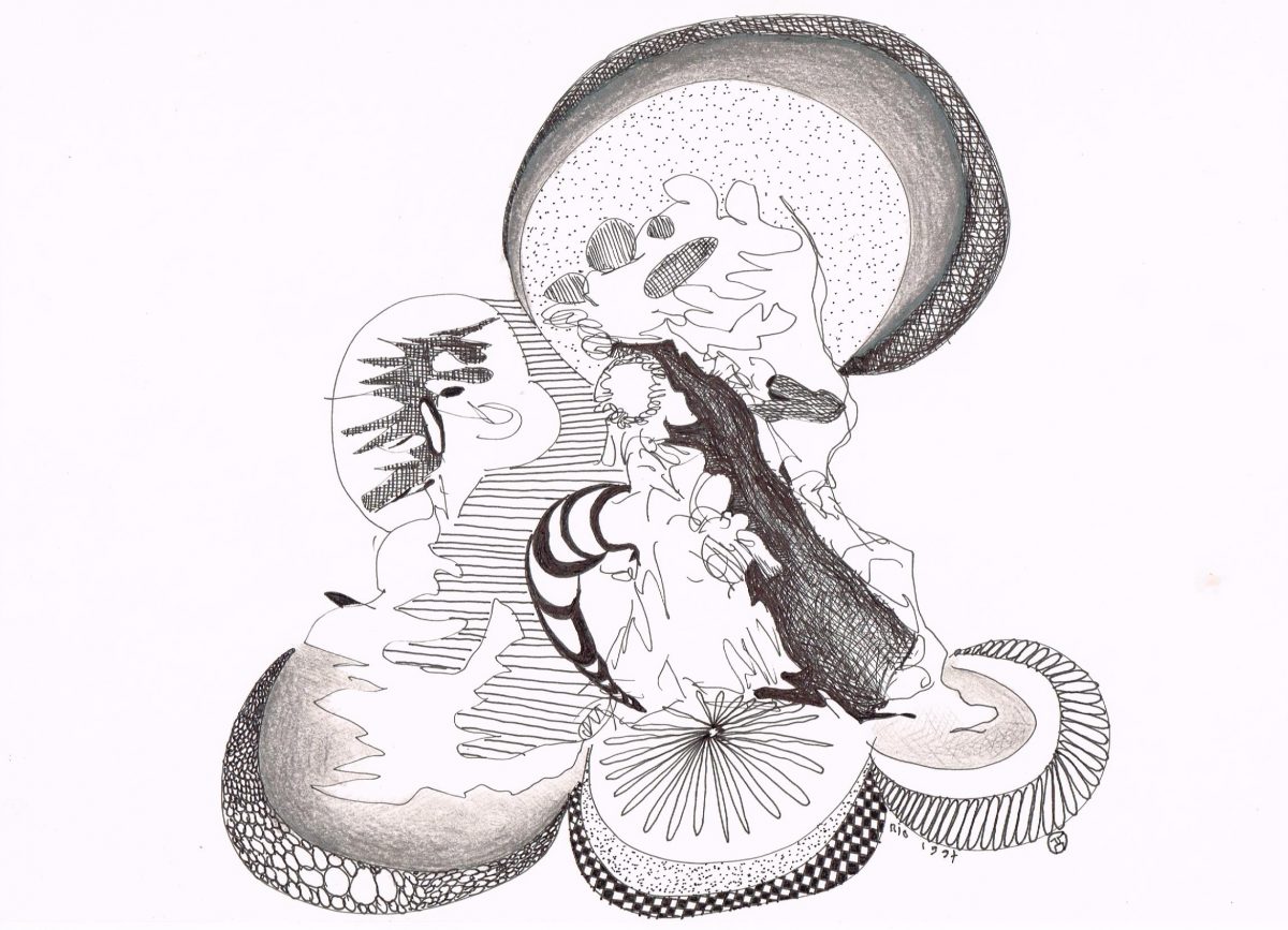 Desenho com nanquim e grafite