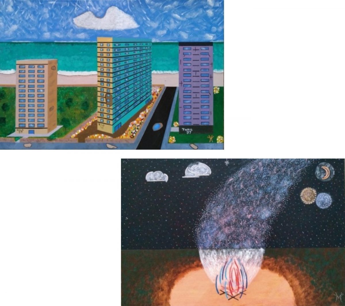 Marcos Vidinha: Marcas do tempo (Marks of time) e Berço das estrelas (Cradle of the stars)