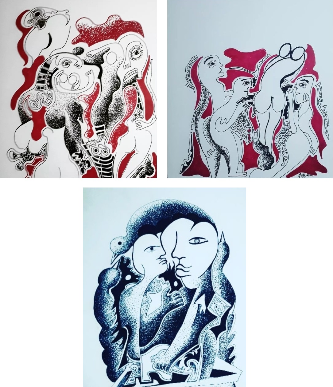 Celio Seixas: Nanquins sobre papel Canson