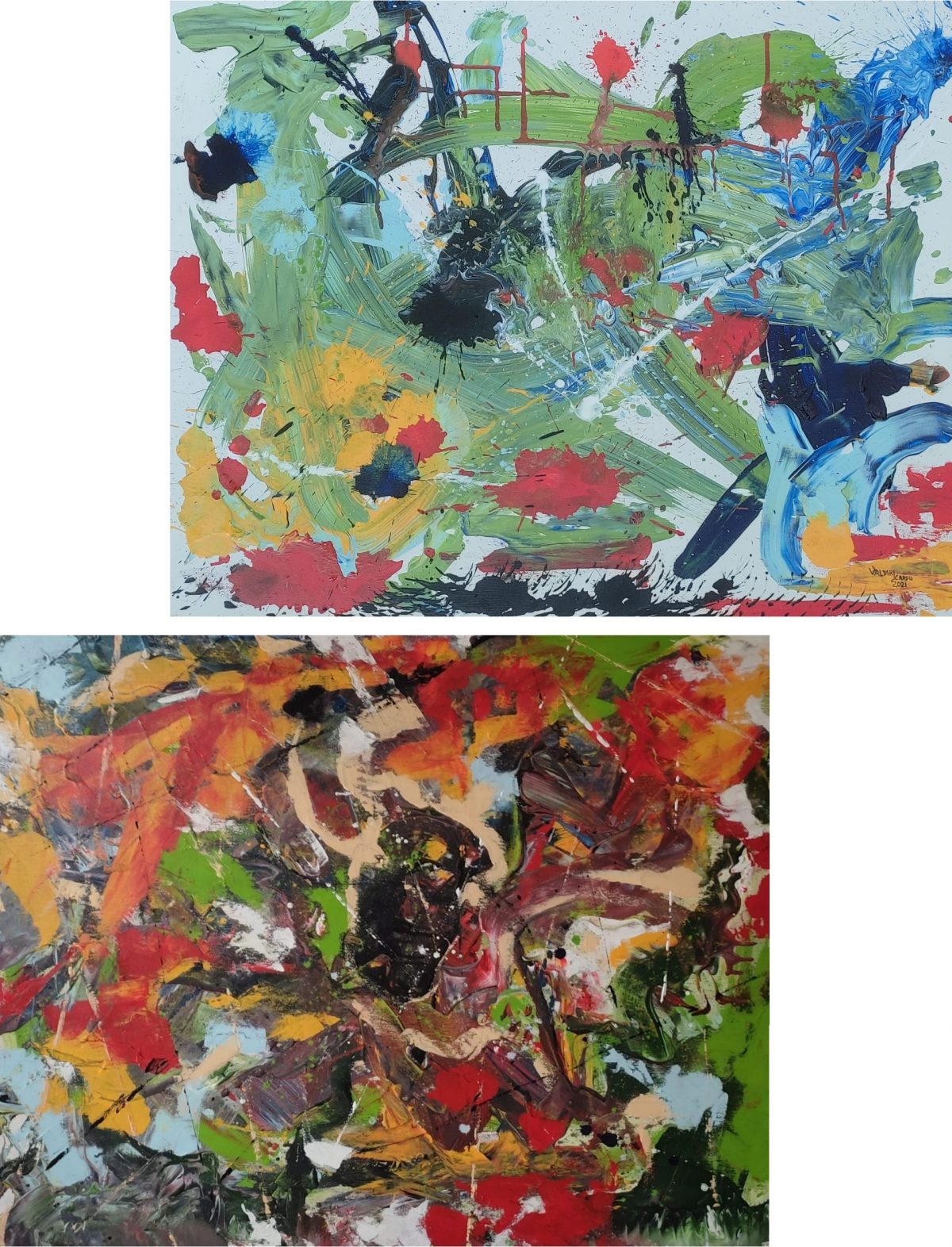 Valdir Ricardo: Pinturas abstratas