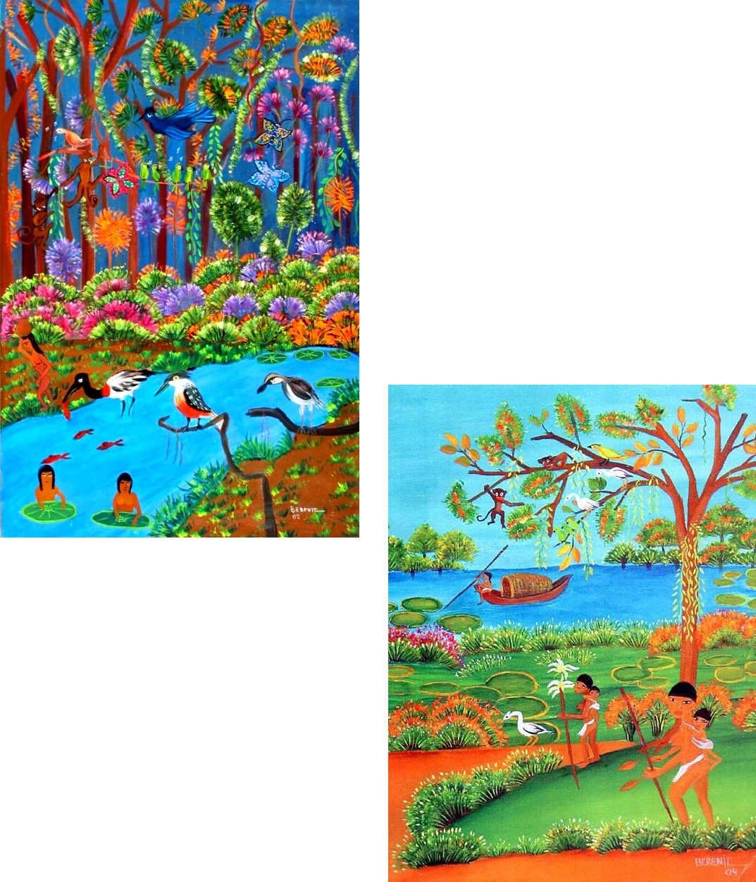 Berenic Bere: Pássaros na floresta e Paraíso tropical