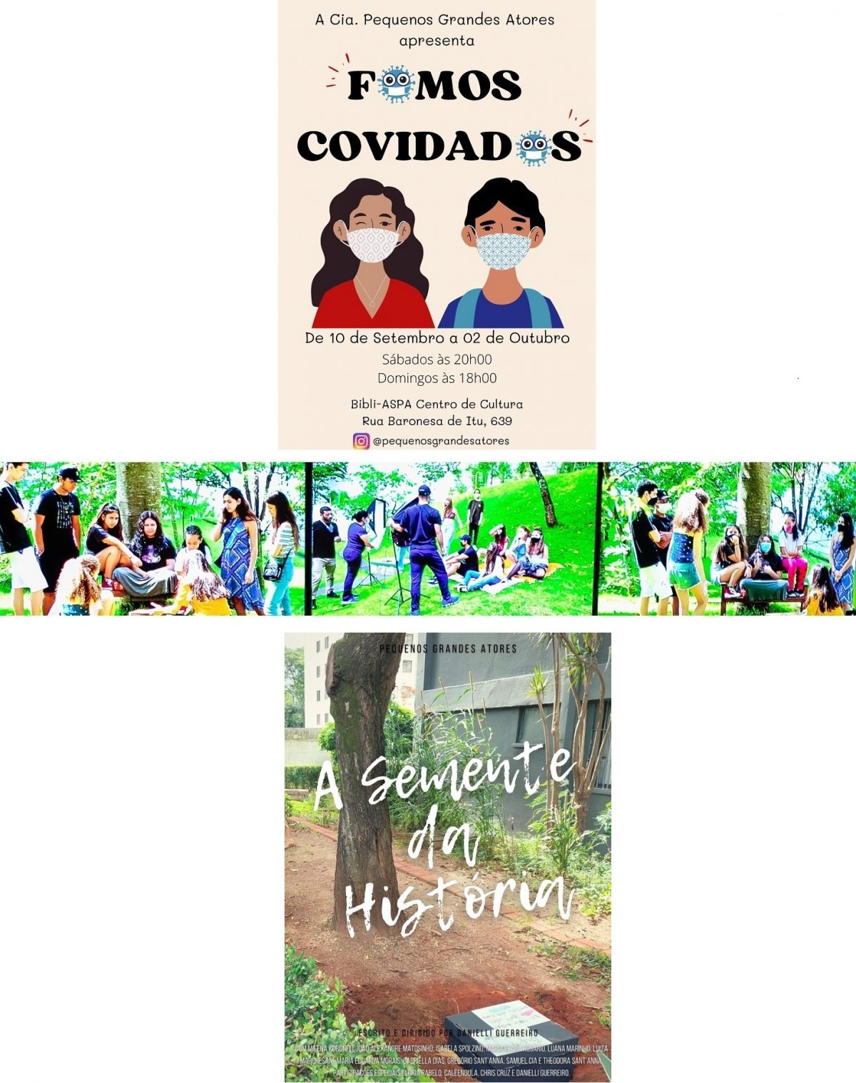 Temporada da Cia. Teatral Pequenos Grandes Atores na Bibli-Aspa