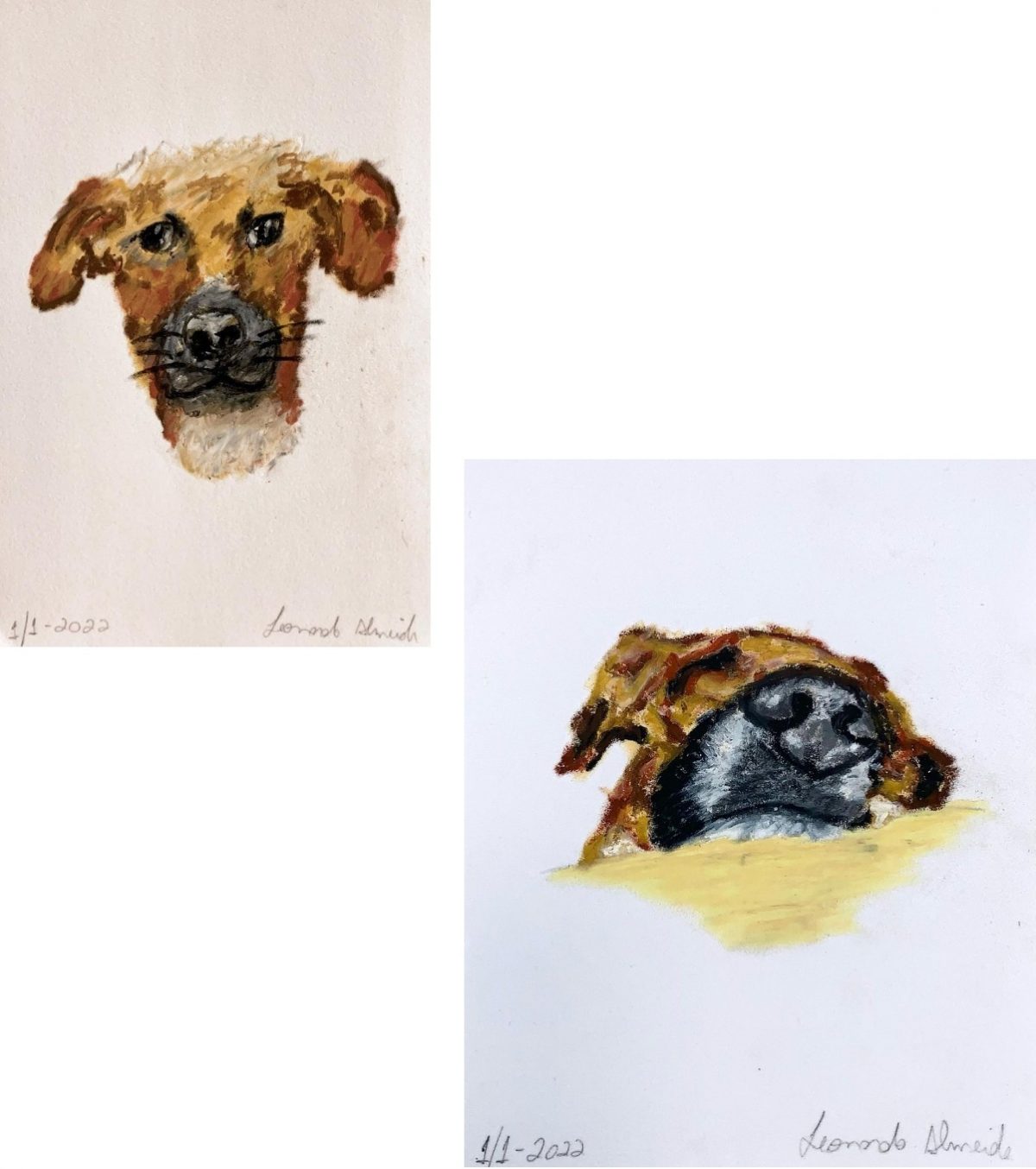 Leonardo Almeida: Charles, em pastel oleoso sobre o papel