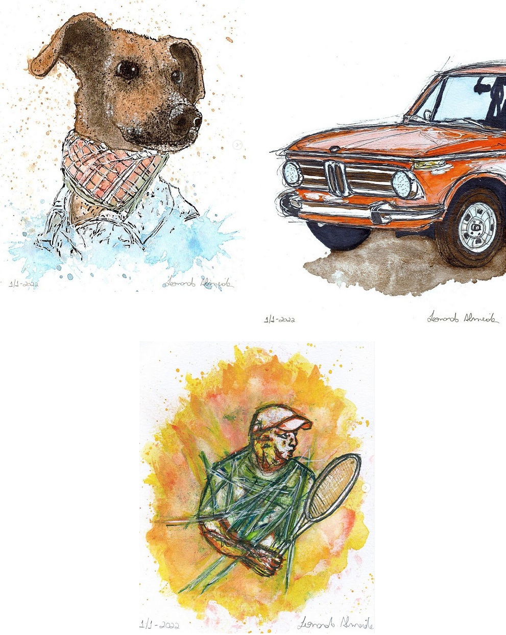 Leonardo Almeida: Charles, BMW 1970 e Autorretrato