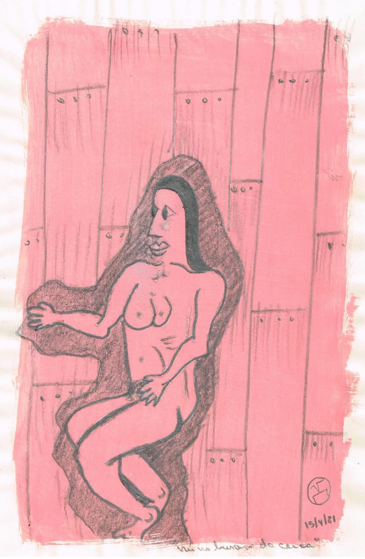 Nu no buraco da cerca