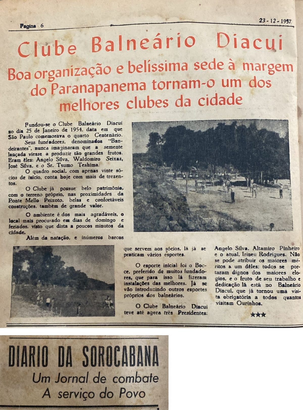 Diacuí: Pequena história desse clube da família ourinhense