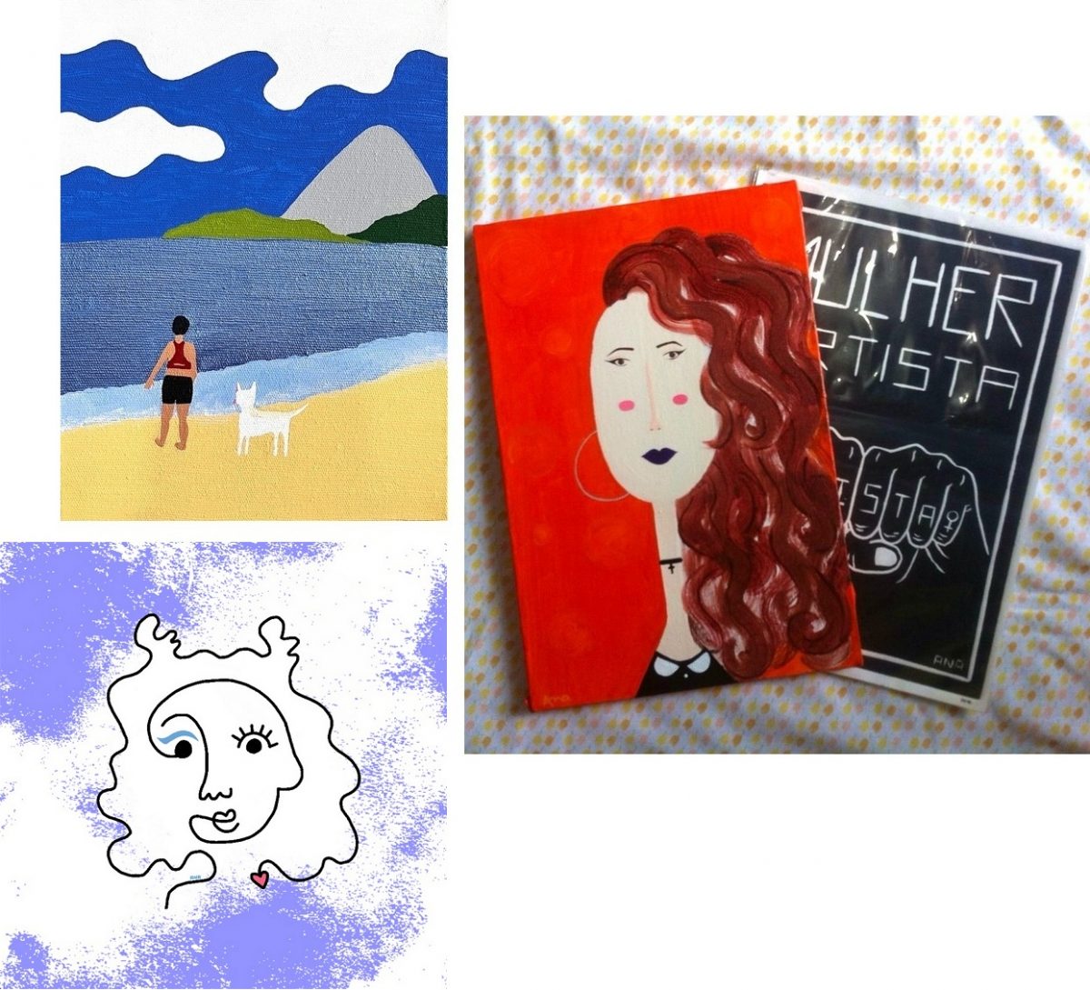 Ana: Passeio na praia, Mulher artista e Ana coração