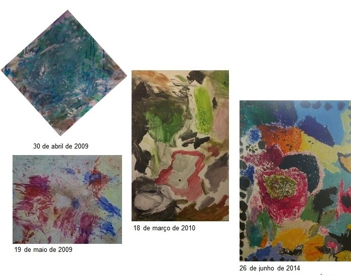 Começou com 3 anos: ‎‎2 pinturas de João de 2009 e 1 de 2010 e 1 de ‎2014