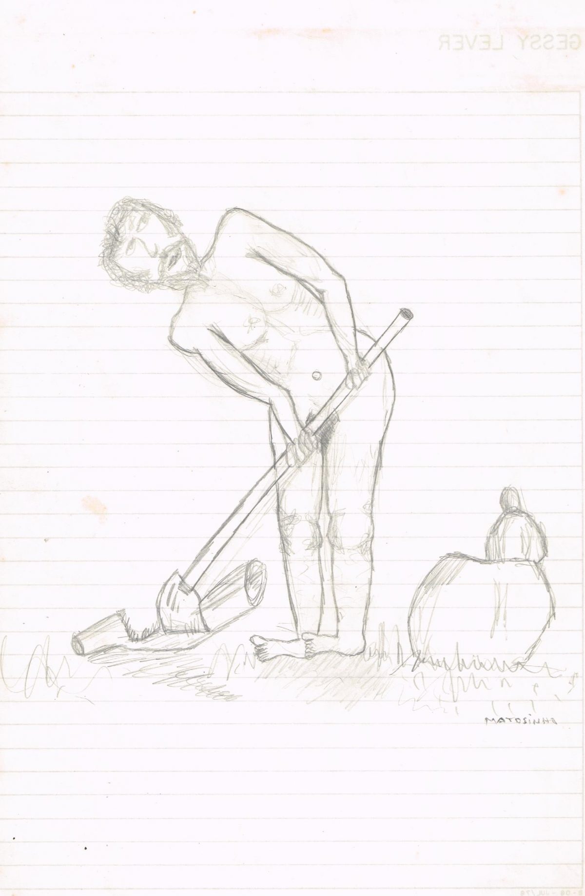 Trabalhando com a enxada