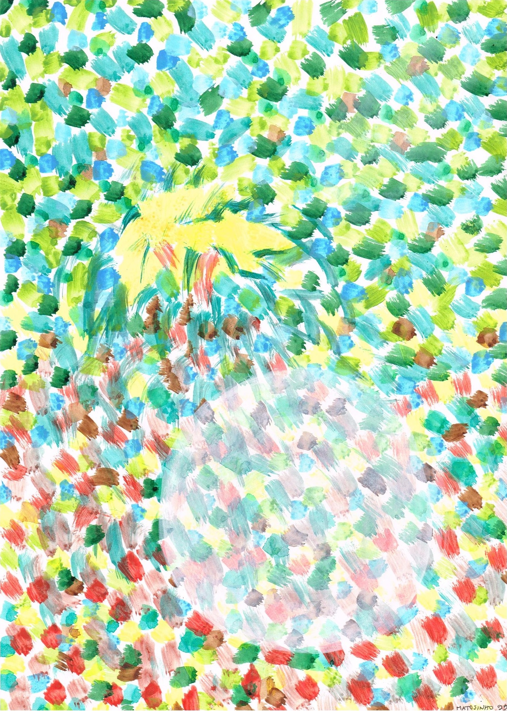 Transparência em pintas coloridas