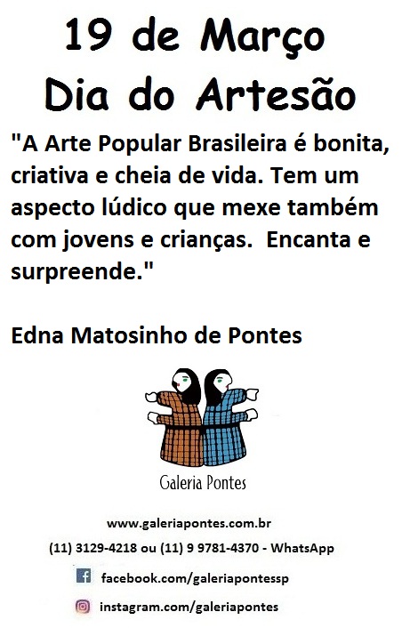 Artesão: Hoje é o seu dia, vamos comemorar!