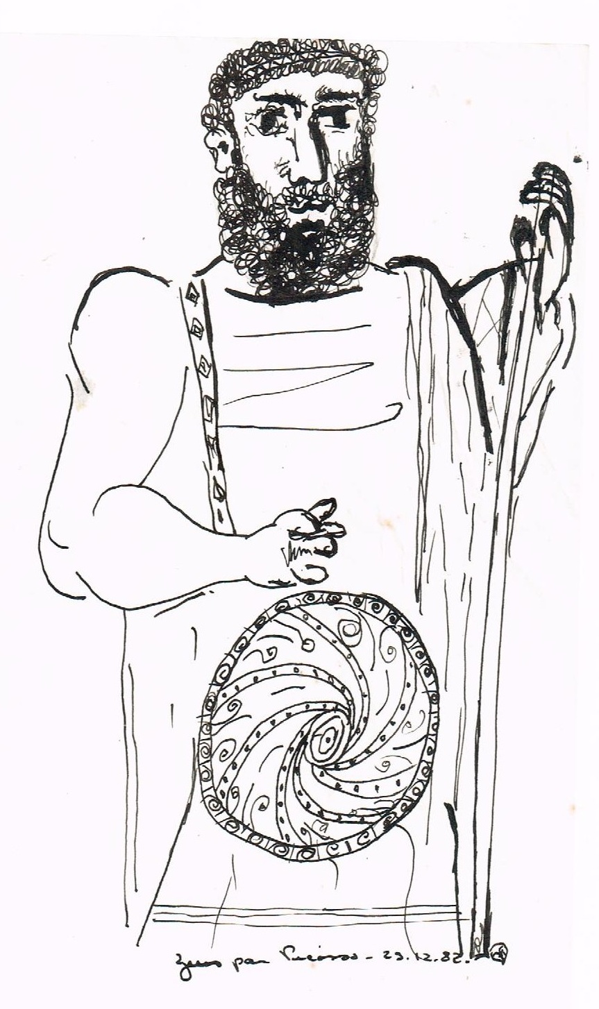 Zeus por Picasso e eu estudando